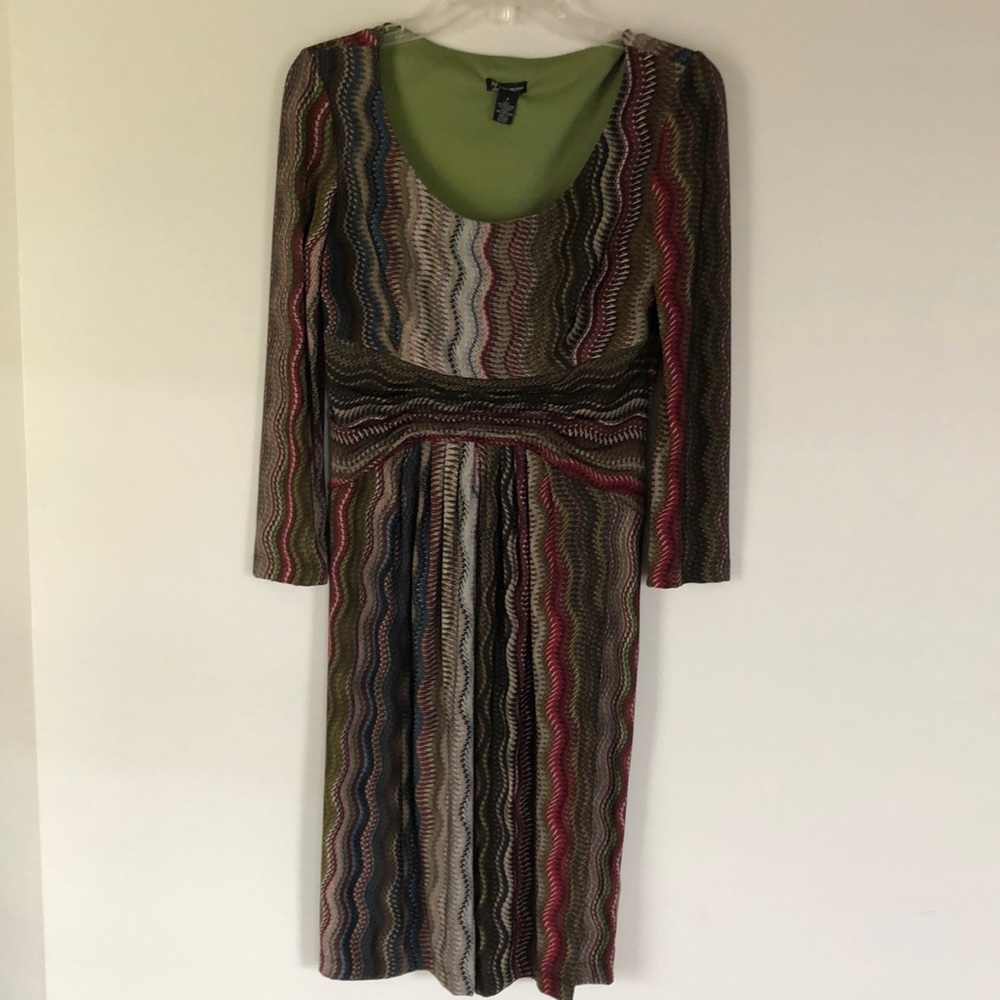 New Directions mixed print dress